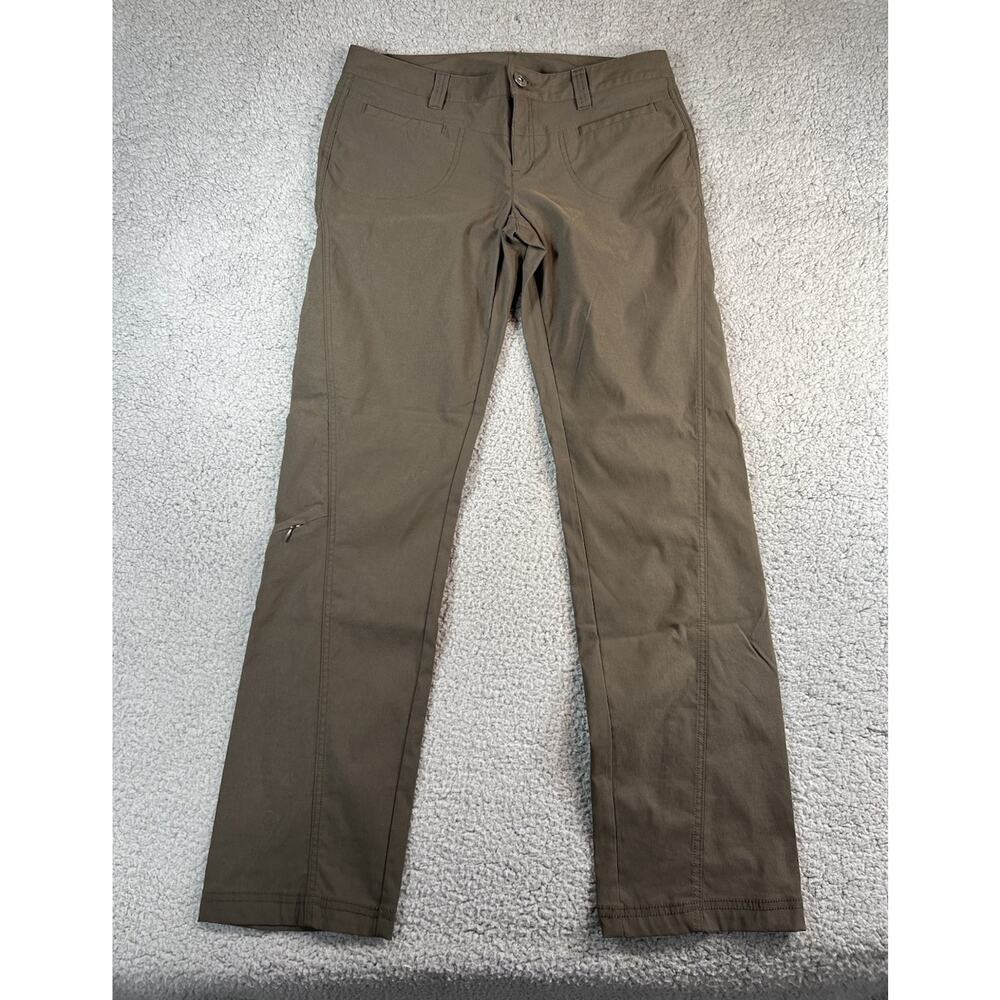 Vintage Athleta Pants Womens 10 Brown Straight Leg Cargo Hiking Nylon Blend Y2K